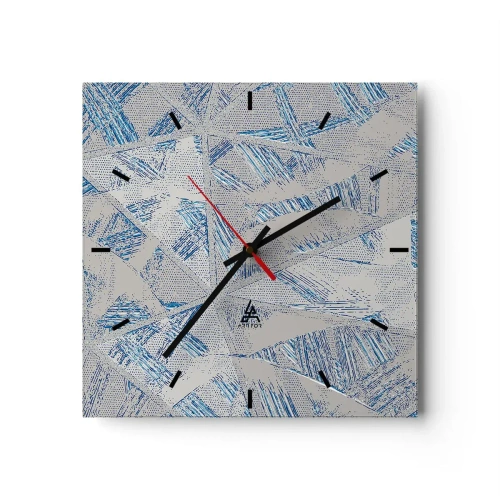 Nástěnné hodiny - V šedomodrém labyrintu - 40x40 cm