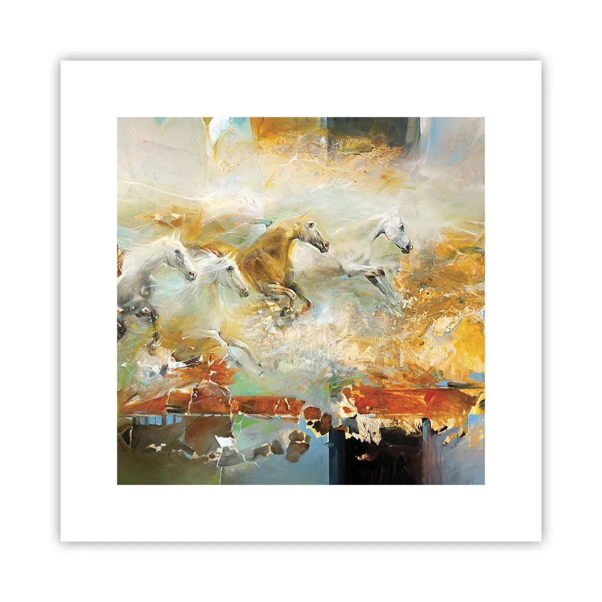 Plakát - Cválá světlem - 30x30 cm
