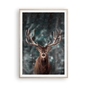 Plakát v rámu světlý dub - Skutečný král lesa - 70x100 cm