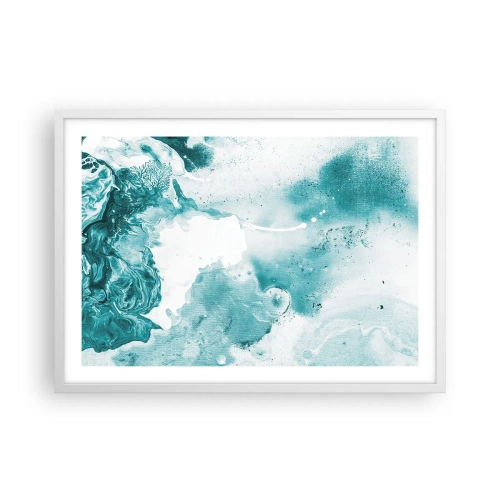 Plakát v bílém rámu - Povodí modré - 70x50 cm