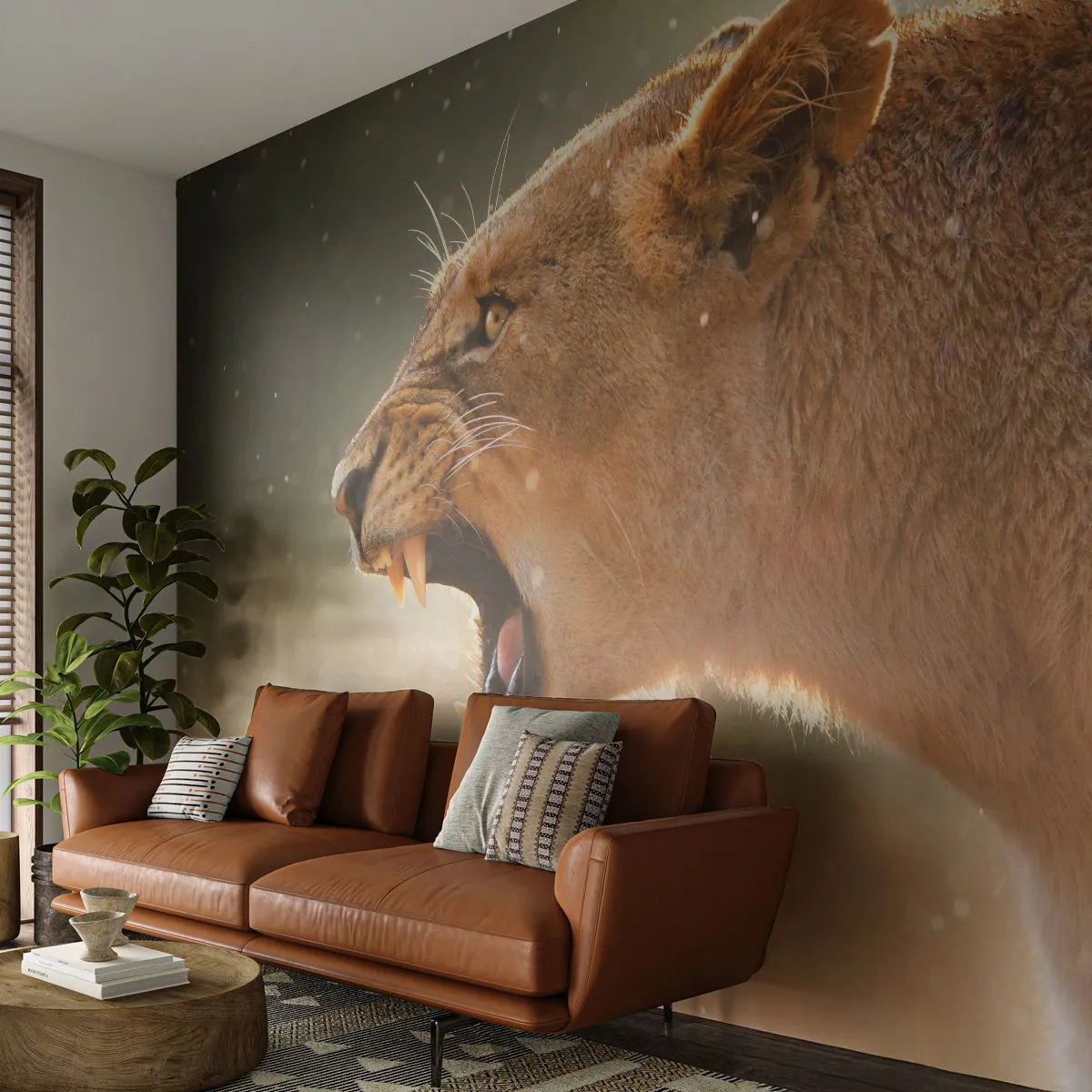 Fototapeta Premium Canvas - Snaž se neposlouchat - Zvířata, Lev, Afrika - 300x210 cm