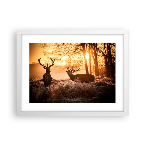 Plakát v bílém rámu - Sen myslivce - 40x30 cm