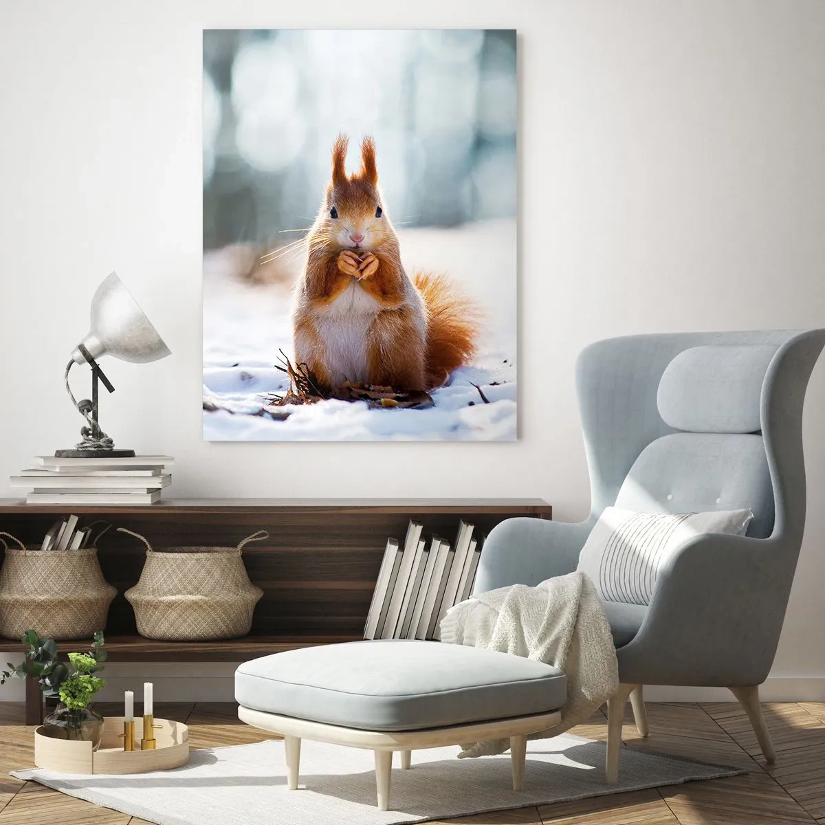Obraz na skle - Co se tak díváš? - 50x70 cm