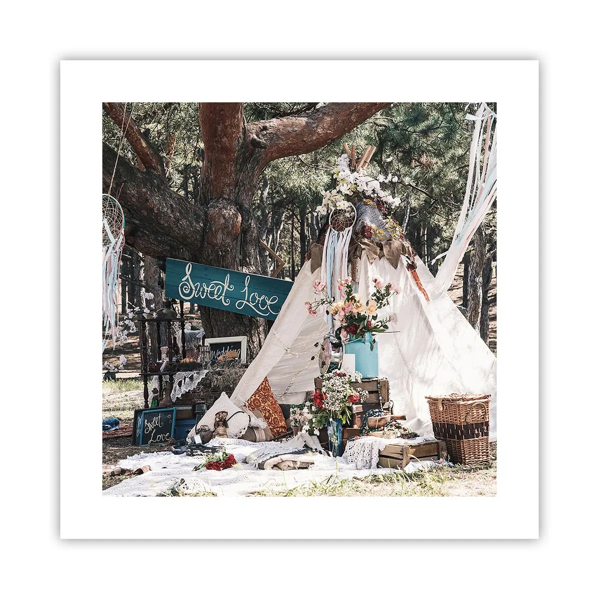 Plakát - Make love… - 40x40 cm