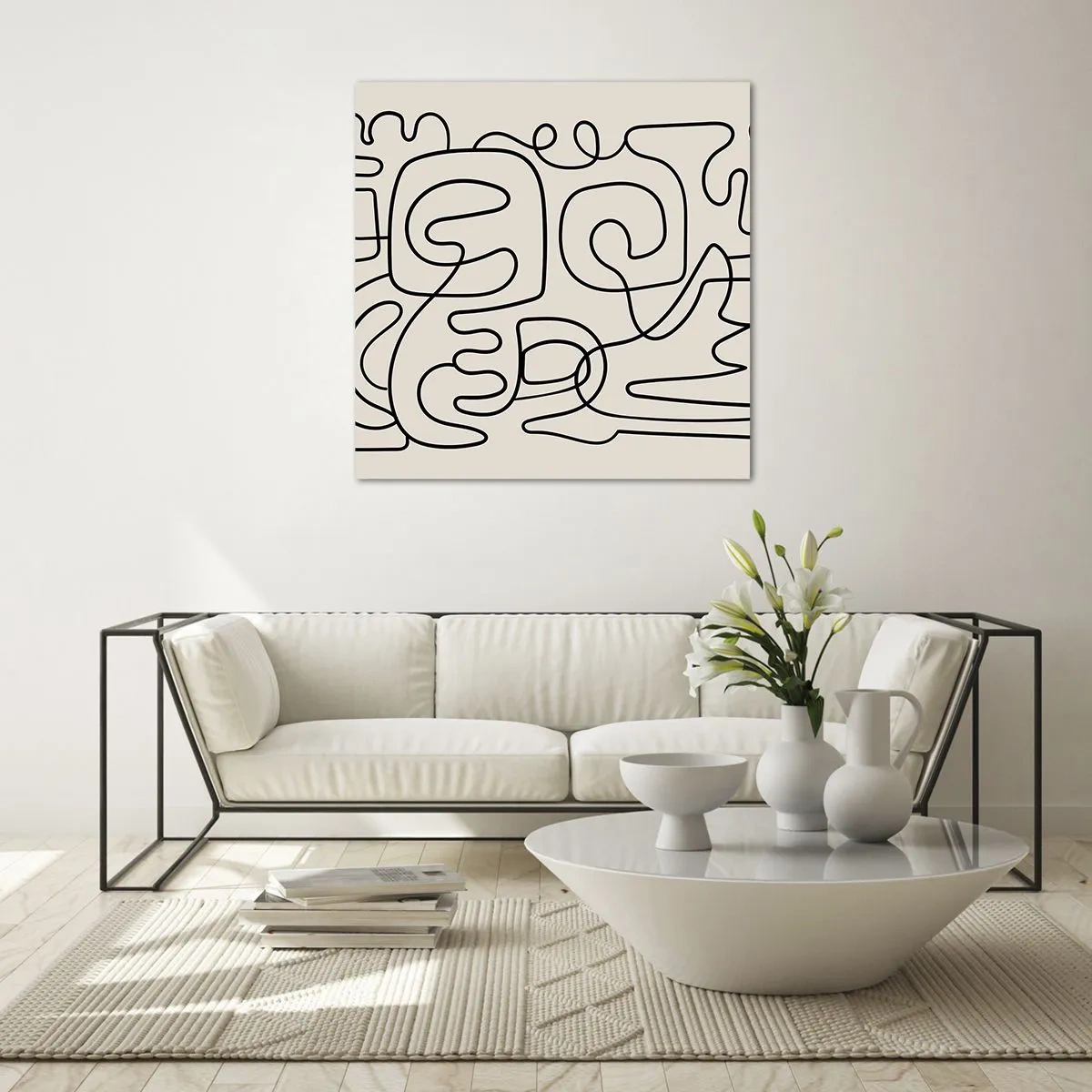 Obraz na skle - Podle stopy - 70x70 cm