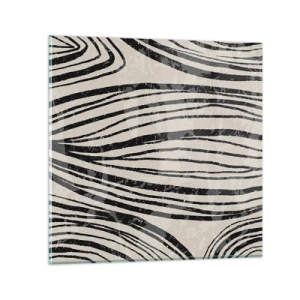 Obraz na skle - Močál s liniemi - 40x40 cm