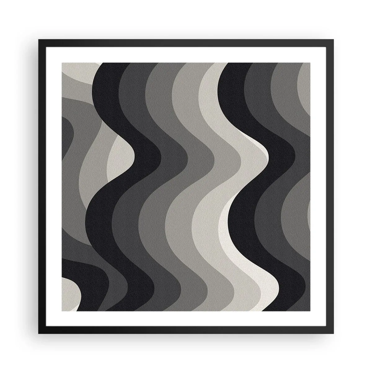 Plakát v černém rámu - Vlna za vlnou - 60x60 cm