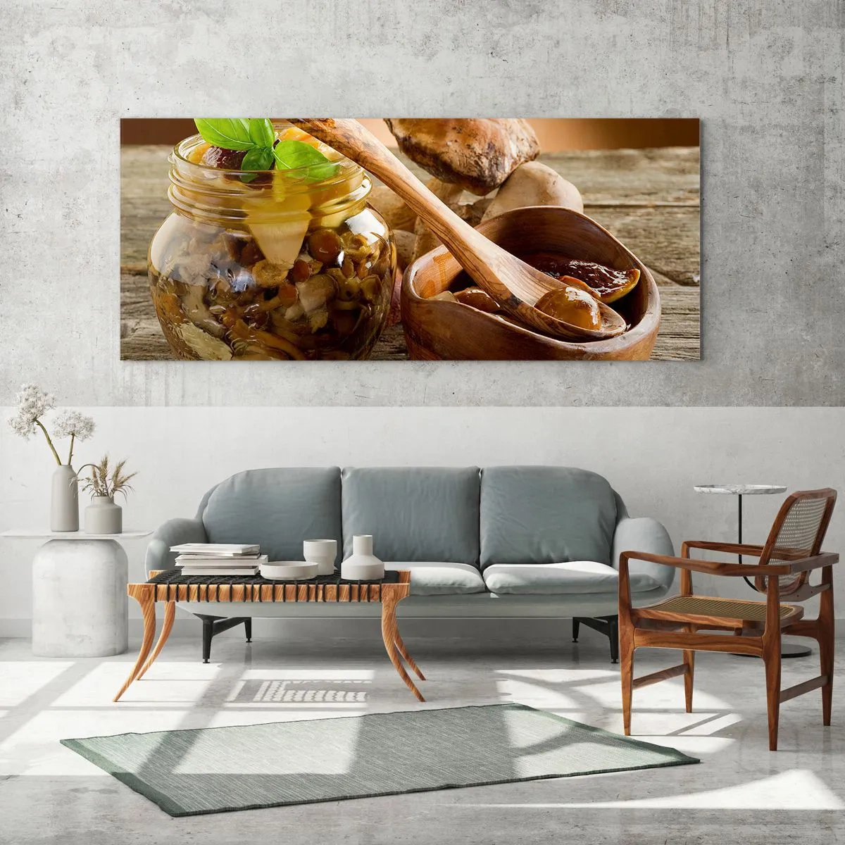 Obraz na skle - Ať už čerstvý nebo solený, nebo podzimní… - 160x50 cm