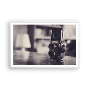 Plakát v bílém rámu - Kouzlo staré fotografie - 91x61 cm