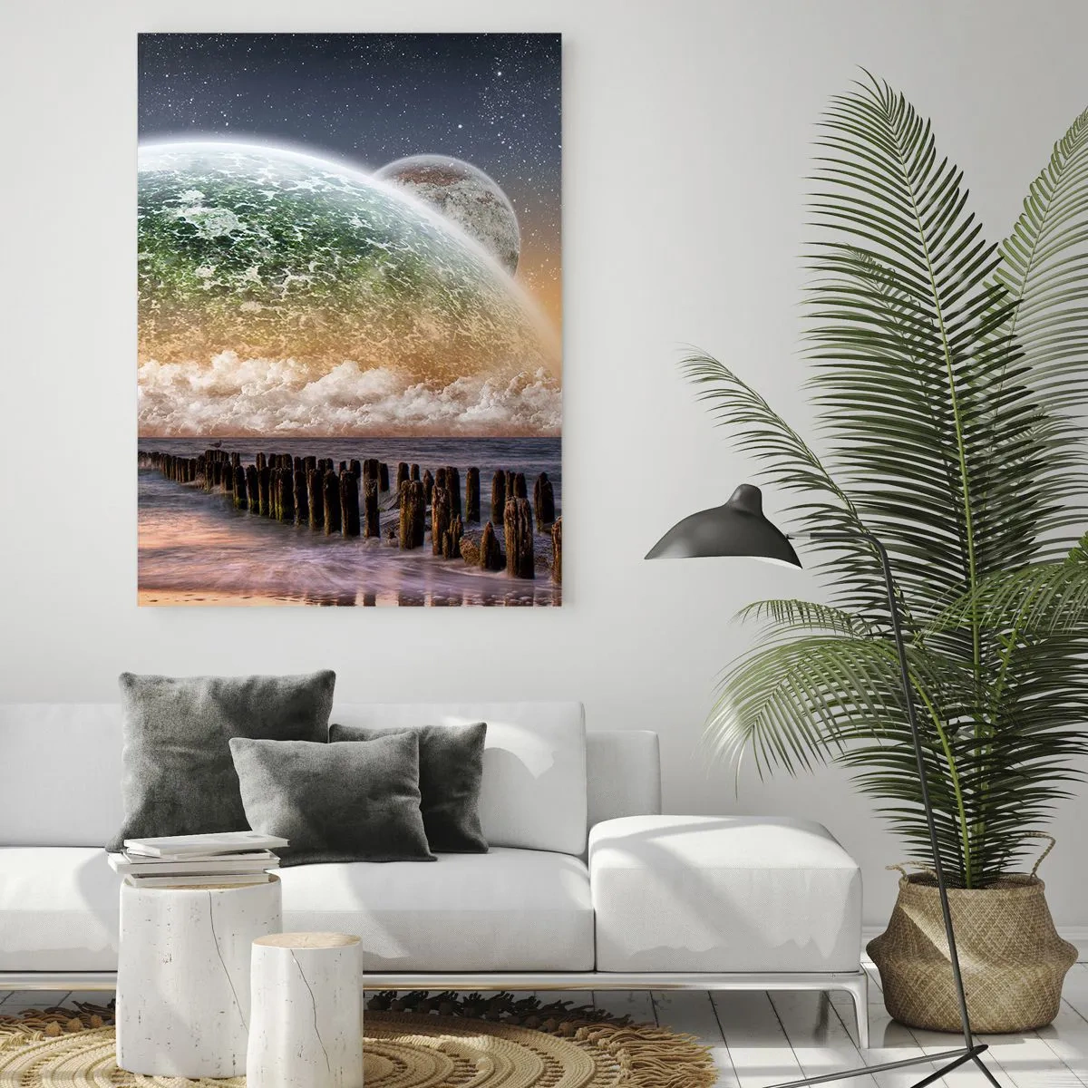 Obraz na skle - A svět se vynořil z vody - 50x70 cm