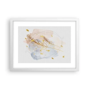 Plakát v bílém rámu - Zlatý závan - 40x30 cm