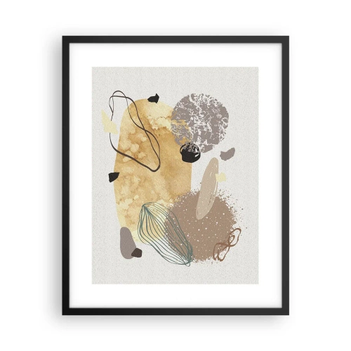 Plakát v černém rámu - Abstraktní švestka - 40x50 cm