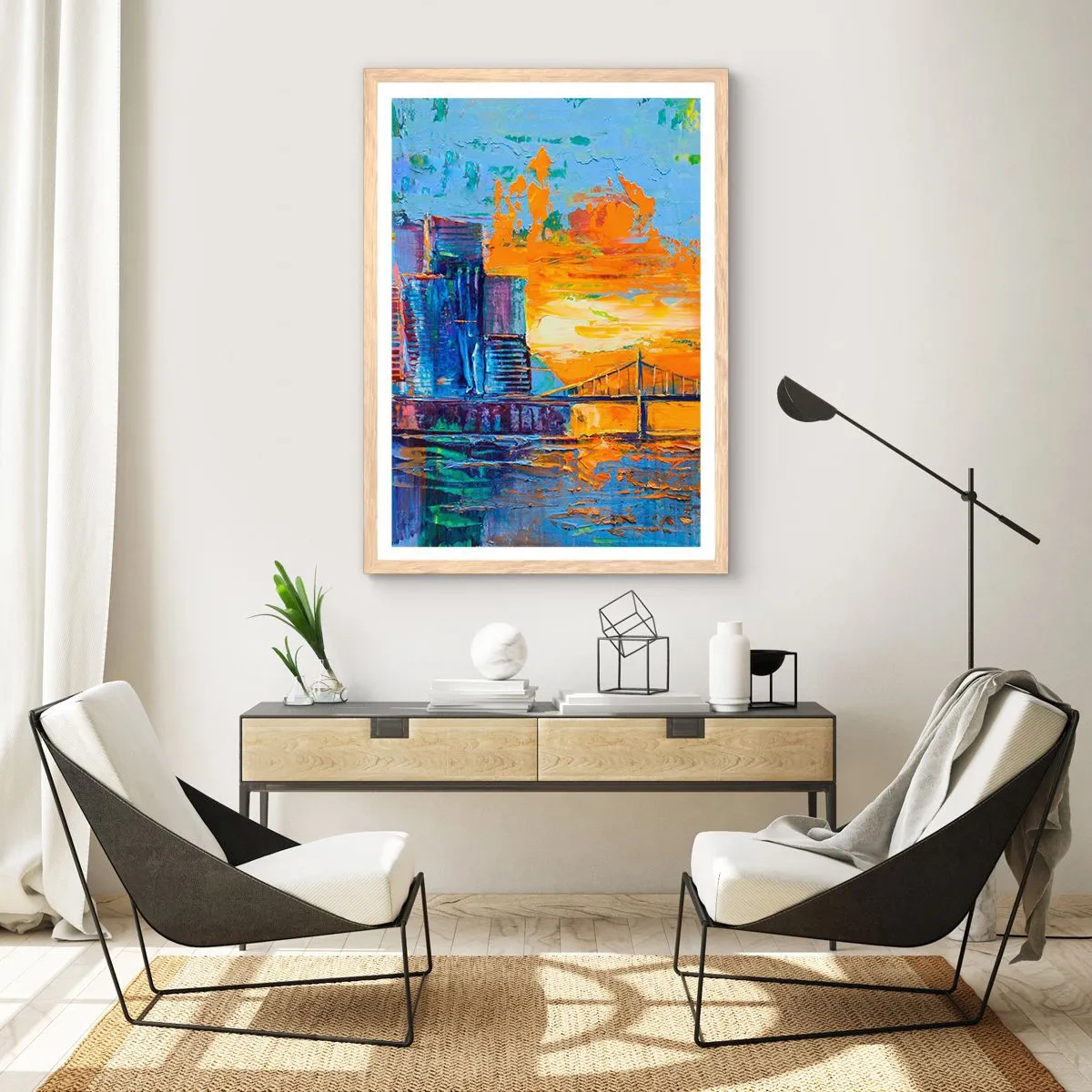 Plakát v rámu světlý dub - Kultura a příroda - 30x40 cm