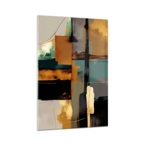 Obraz na skle - Abstrakce – světlo a stín - 70x100 cm