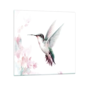 Obraz na skle - Mávání - 30x30 cm