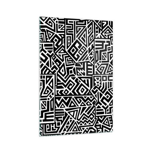 Obraz na skle - Předkolumbovská kompozice - 70x100 cm