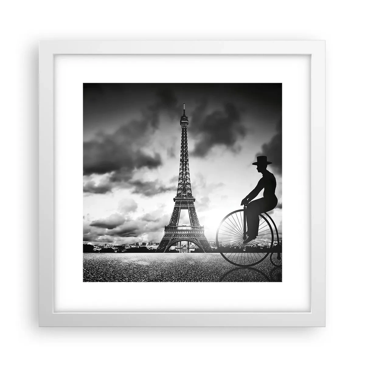 Plakát v bílém rámu - Touha po Belle Epoque - 30x30 cm