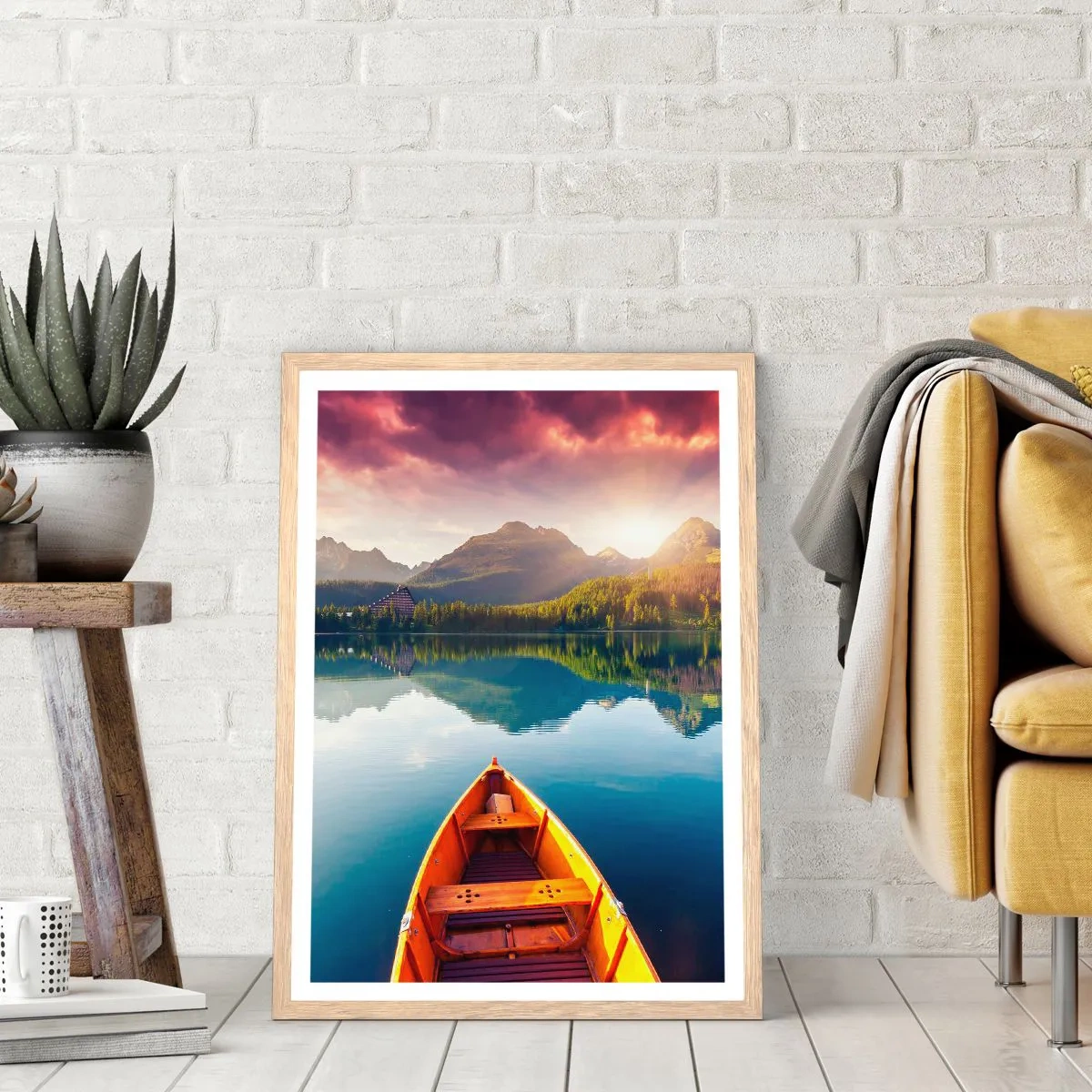 Plakát v rámu světlý dub - Nic proti přírodě - 50x70 cm