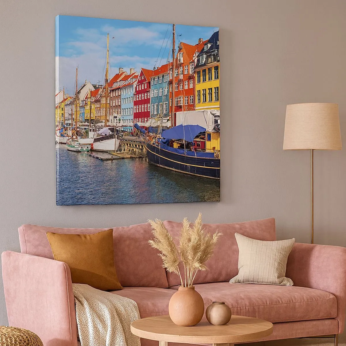 Obraz na plátně - Radostné nábřeží - 30x30 cm