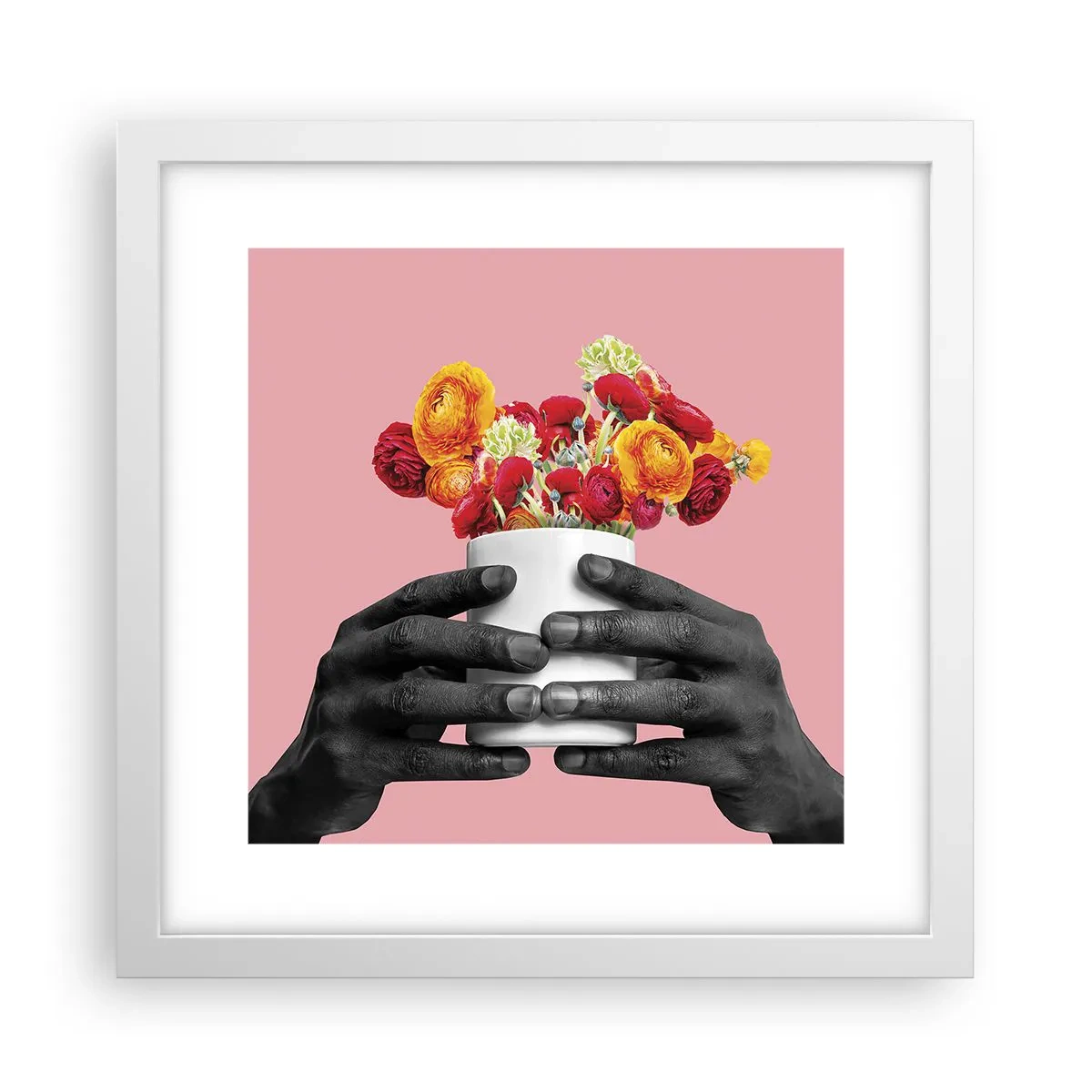 Plakát v bílém rámu - Apoteóza života - 30x30 cm