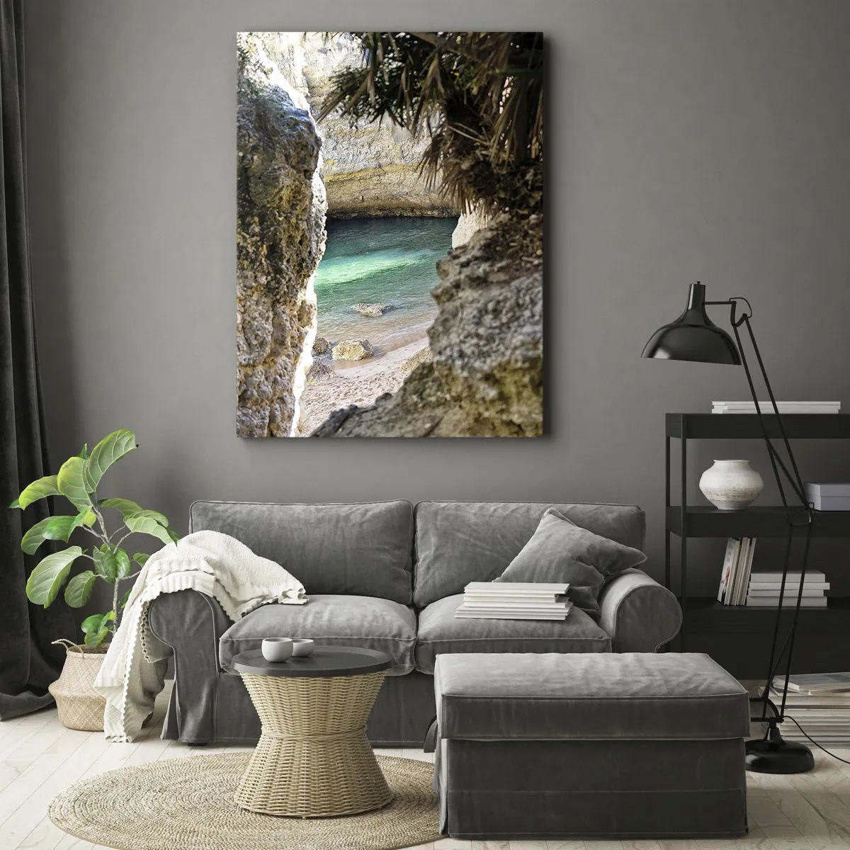 Obraz na plátně - Tyrkysová zátoka - 55x100 cm