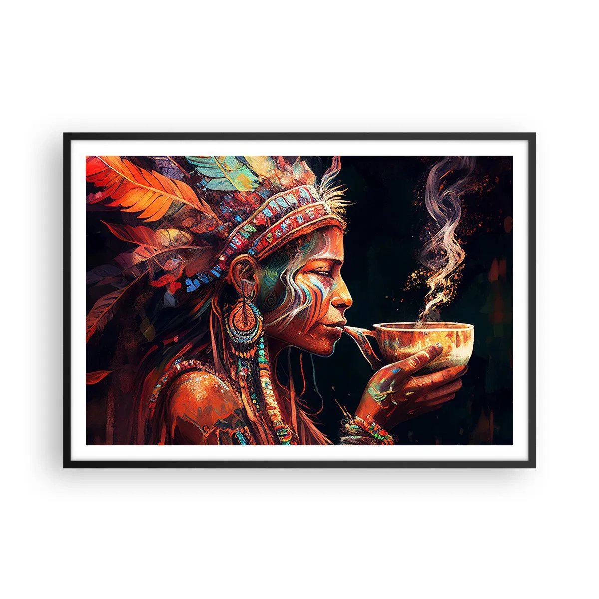 Plakát v černém rámu - Magický rituál - 100x70 cm