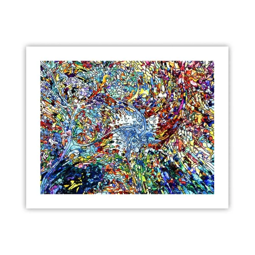 Plakát - Vitráž s kapkami - 50x40 cm