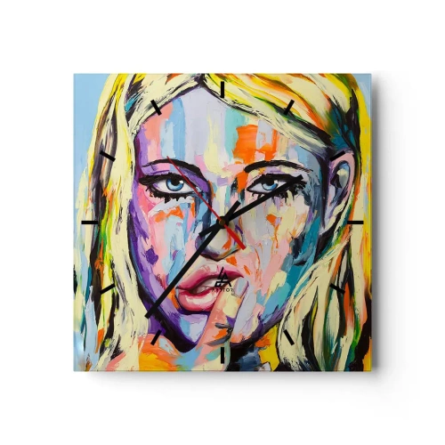 Nástěnné hodiny - Podívej se jí přímo do očí - 30x30 cm
