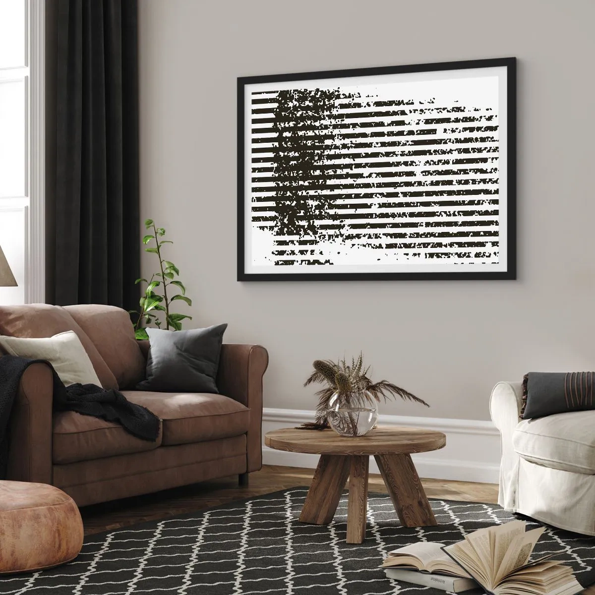 Plakát v černém rámu - Rytmus a šum - 100x70 cm