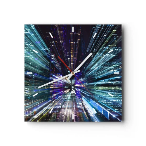 Nástěnné hodiny - Přechod do hyperprostoru - 30x30 cm