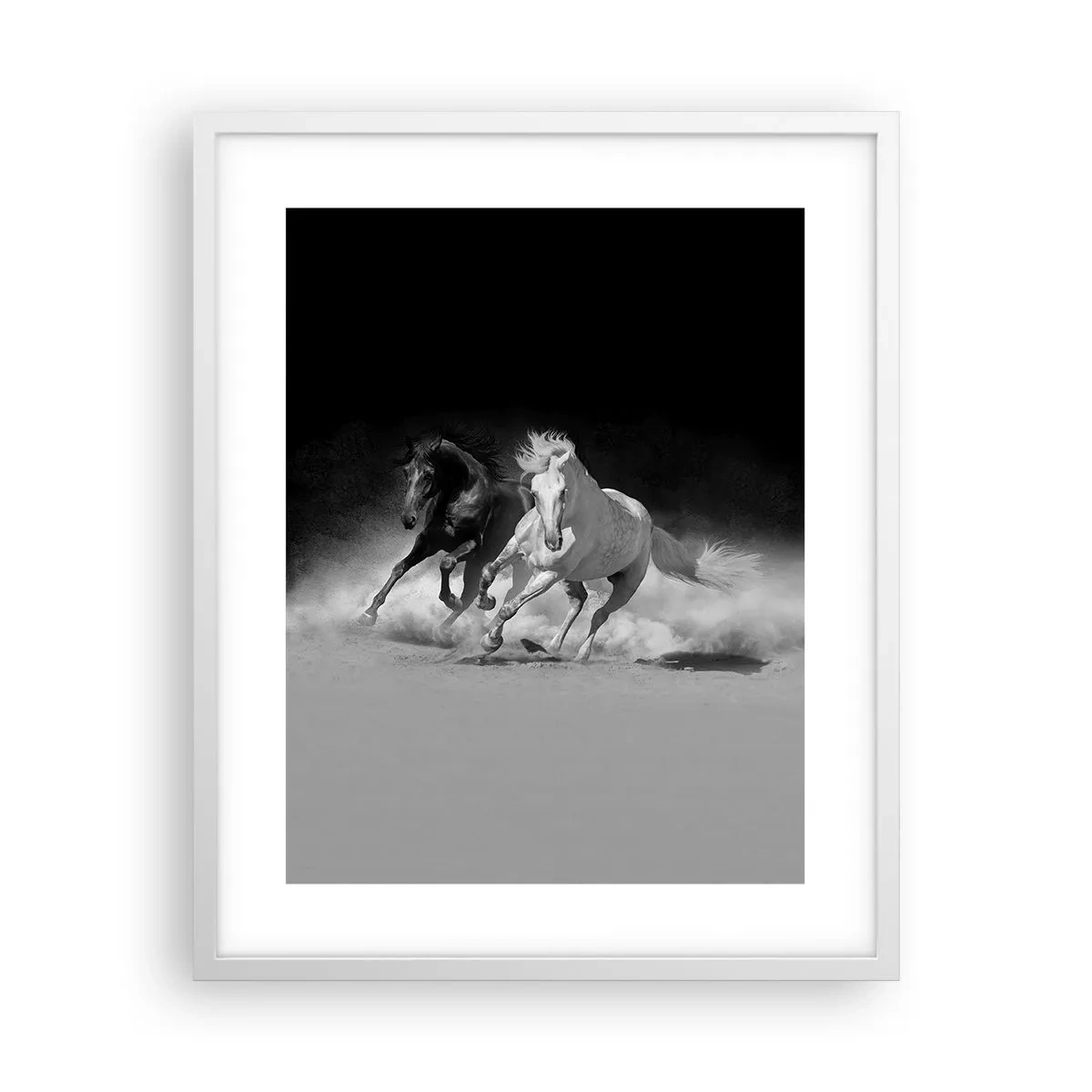 Plakát v bílém rámu - Cval svobody - 40x50 cm
