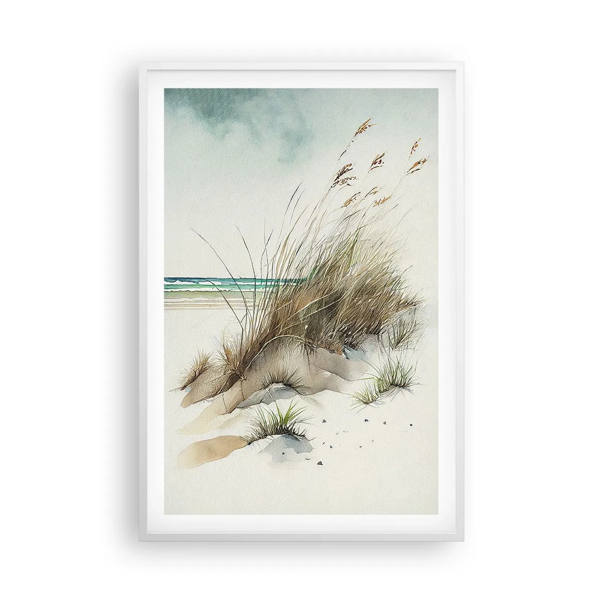 Plakát v bílém rámu - Zahalené v písku - 61x91 cm