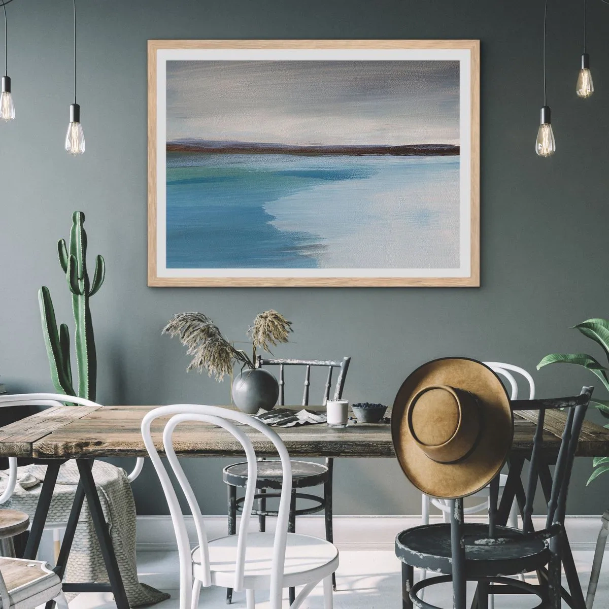 Plakát v rámu světlý dub - Horizontální krajina - 40x30 cm