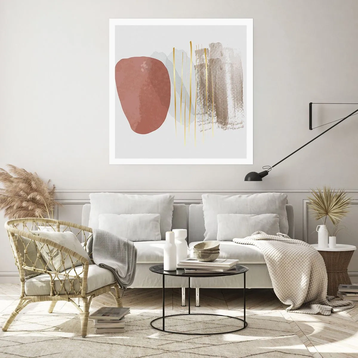 Plakát - Abstraktní kolonáda - 40x40 cm