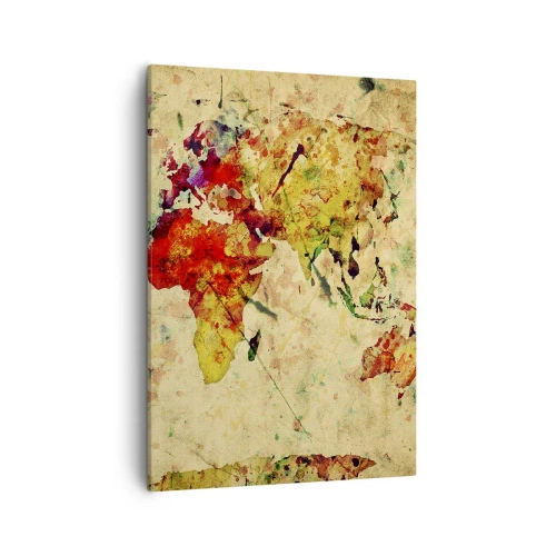 Obraz na plátně - Život je barevný jako papír mapy - 50x70 cm
