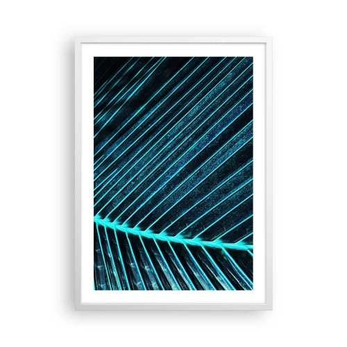 Plakát v bílém rámu - Textura zeleně - 50x70 cm
