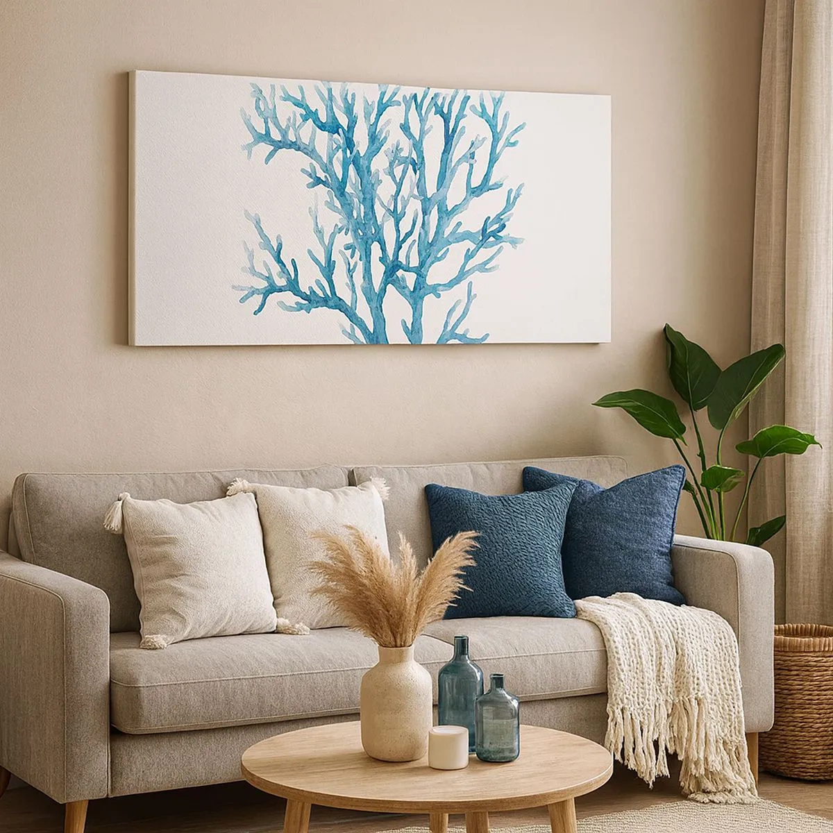 Obraz na plátně - Mořský filigrán - 100x40 cm