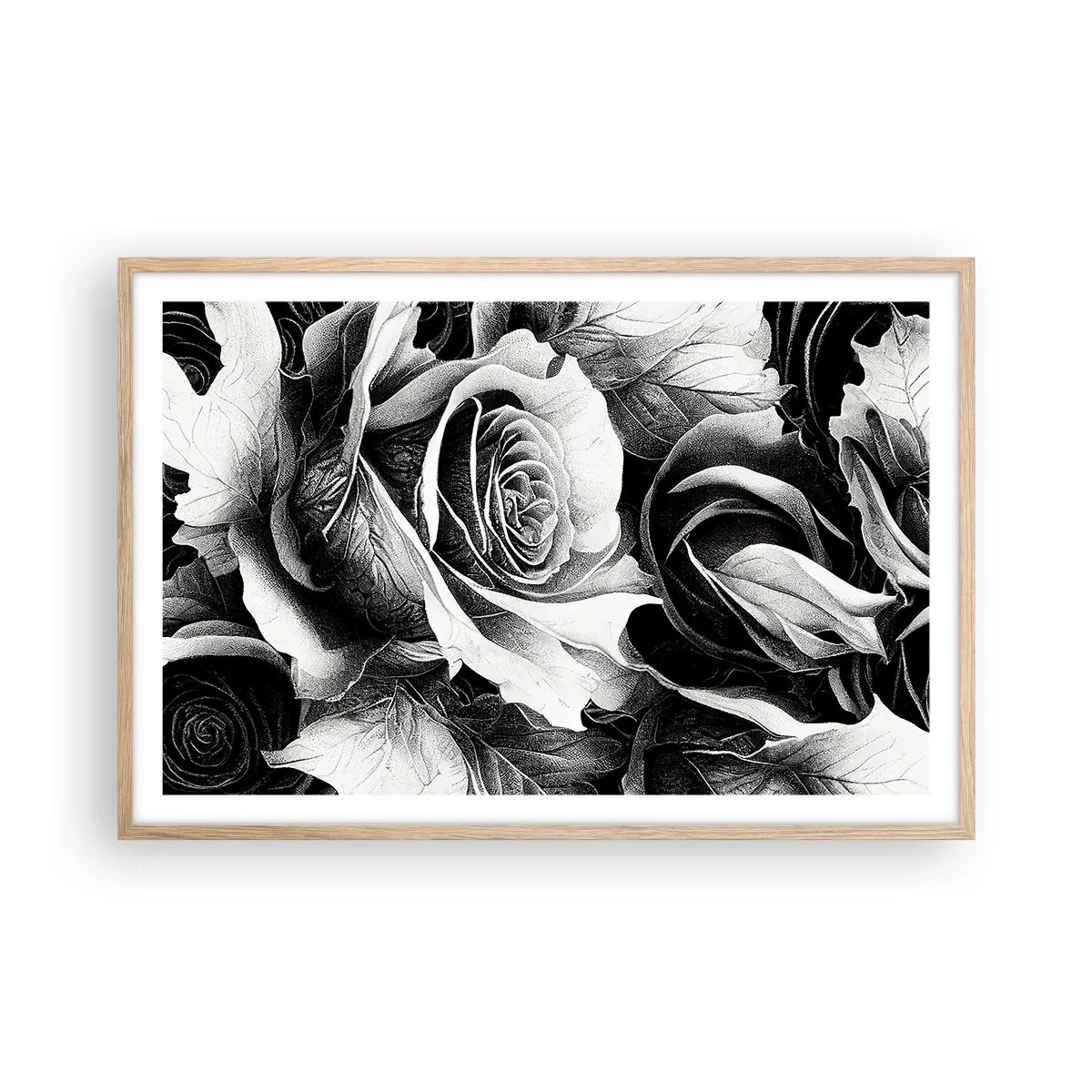 Plakát v rámu světlý dub - Vždy královnou - 91x61 cm