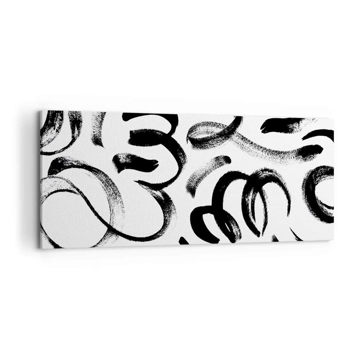 Obraz na plátně - Černé na bílém - 120x50 cm