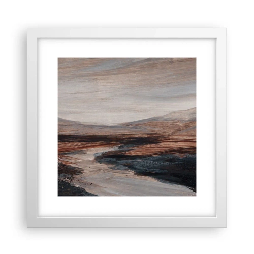 Plakát v bílém rámu - Klidné údolí - 30x30 cm