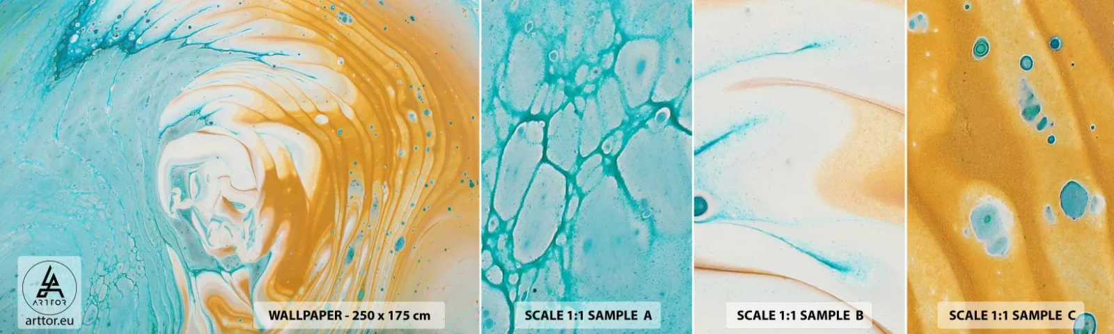Fototapeta Vzorek Standard Eco - Pastelový vír - Abstrakce, Kus, Moderní umění - 100x30 cm
