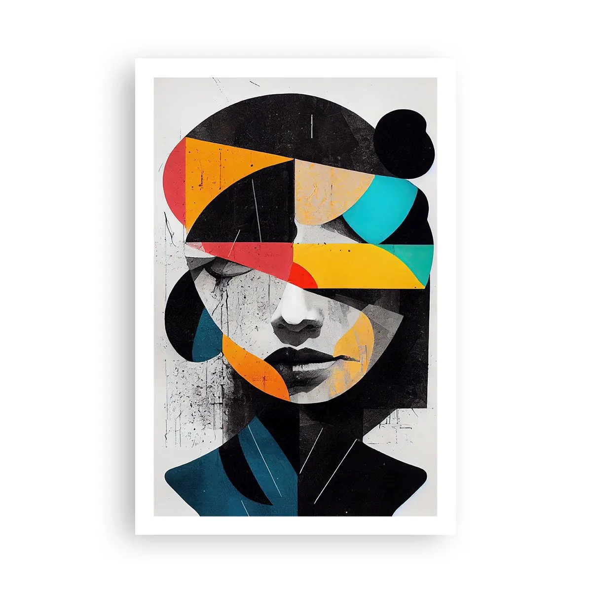 Plakát - Pestrobarevný vnitřní portrét - 61x91 cm