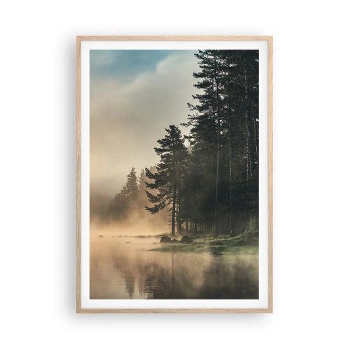 Plakát v rámu světlý dub - Zrození dne - 70x100 cm