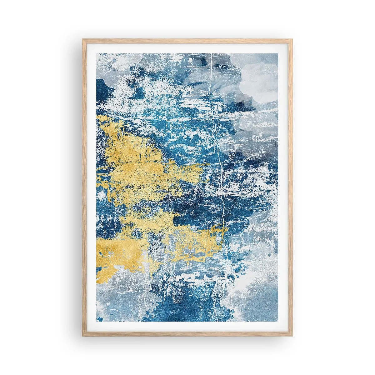 Plakát v rámu světlý dub - Abstrakce s dobrou náladou - 70x100 cm