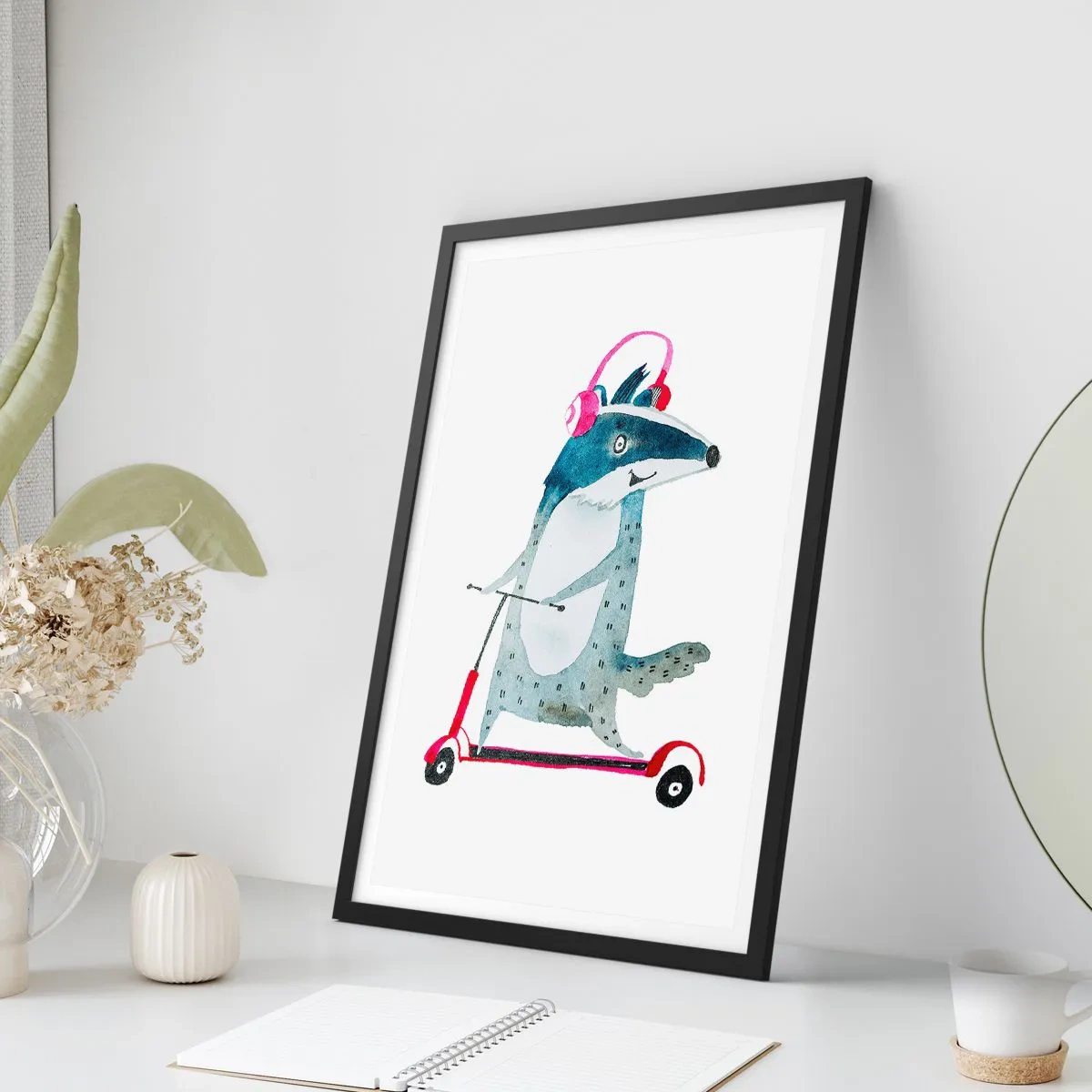 Plakát v černém rámu - Jezevčí radosti - 70x100 cm