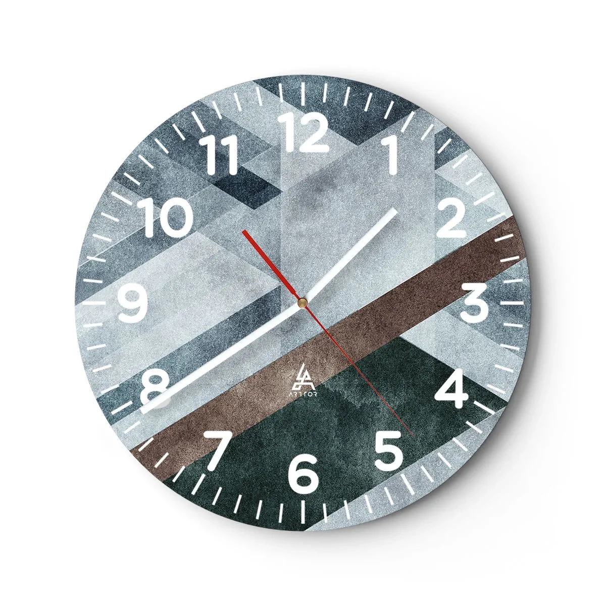 Nástěnné hodiny - Sofistikovaná elegance geometrie - 30x30 cm