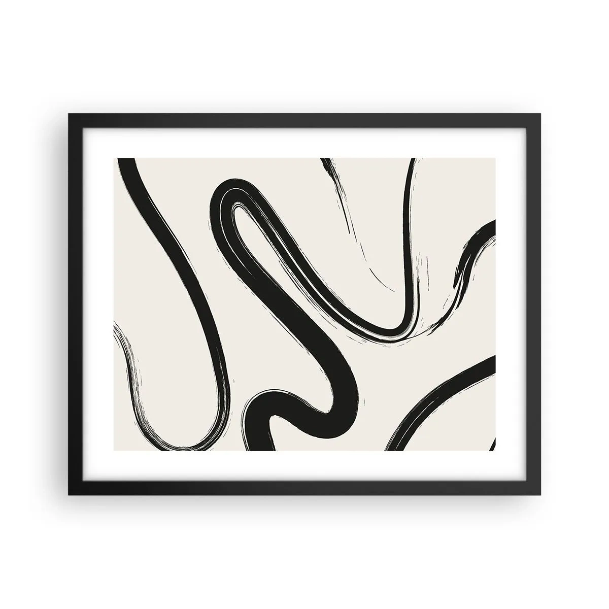 Plakát v černém rámu - Černobílý rozmar - 50x40 cm