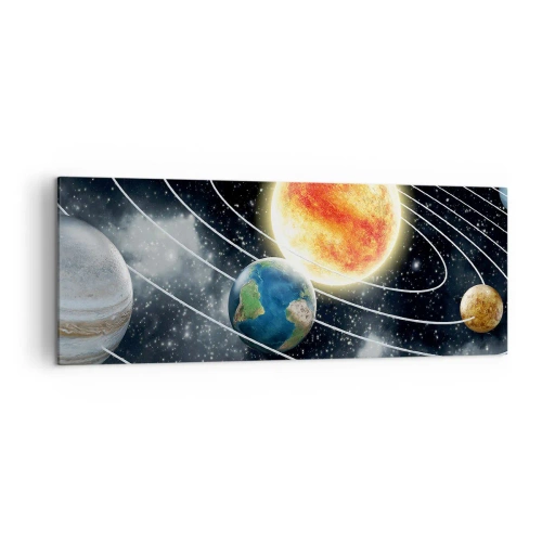 Obraz na plátně - Vesmírný tanec - 140x50 cm