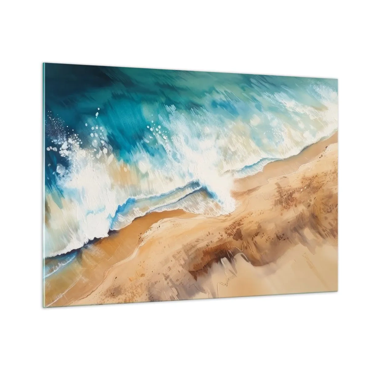 Obraz na skle - Vlna, která se vrací - 100x70 cm