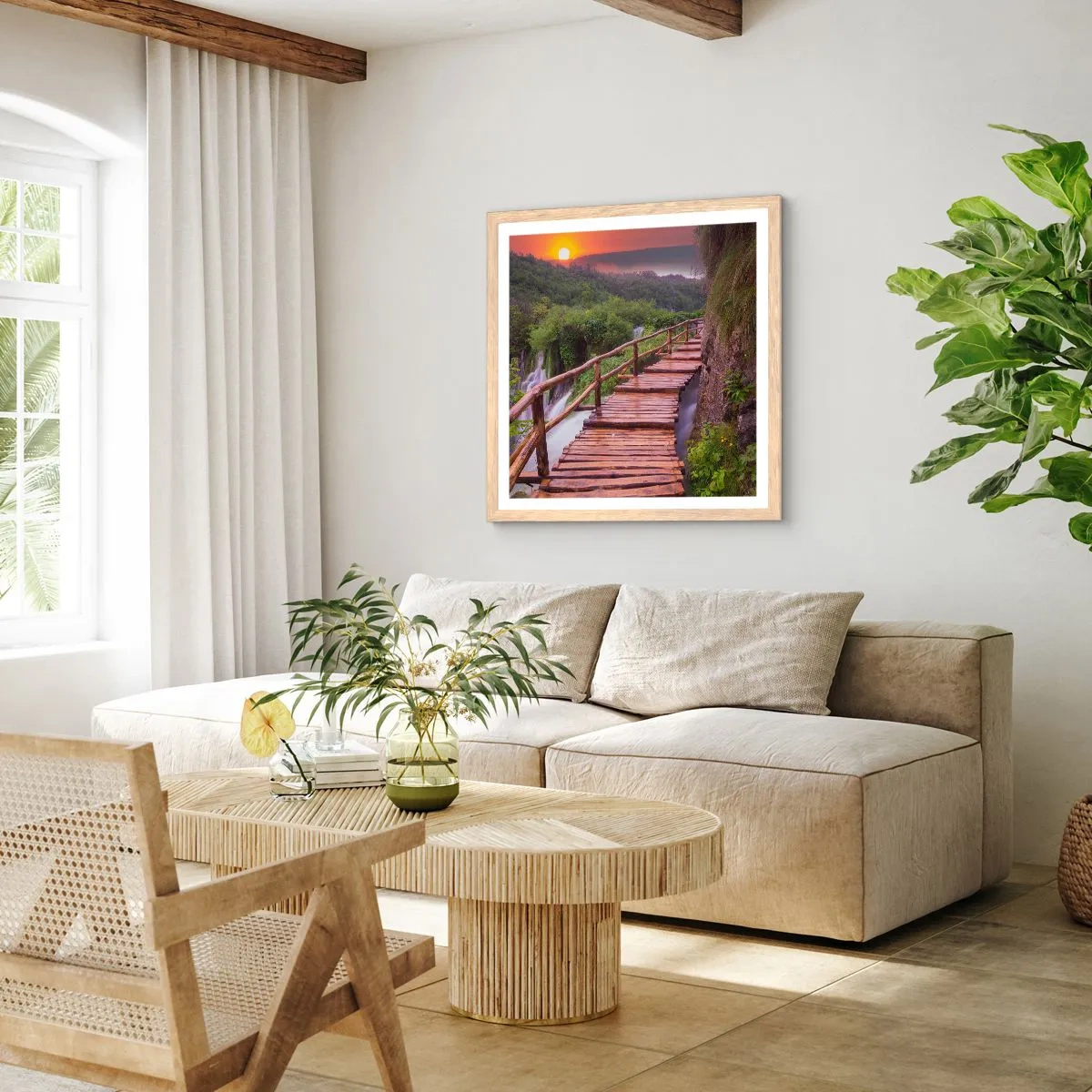 Plakát v rámu světlý dub - Neuvěřitelná krása - 60x60 cm